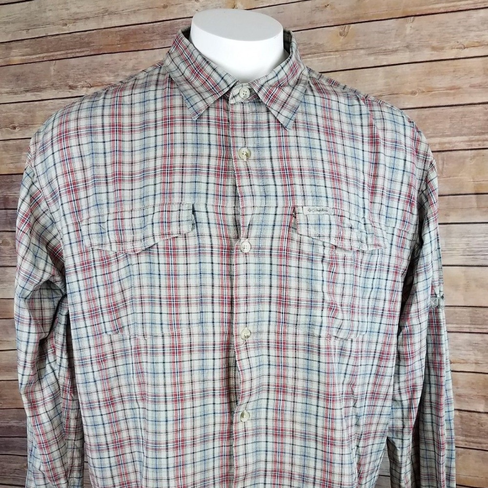 Columbia GRT Omni Dry Mens Vented Plaid Button